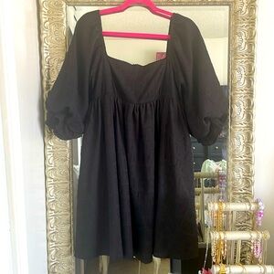 SWEET LEMON babydoll textured puff dress
